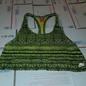Nike Larg Lime and Black Crop Top